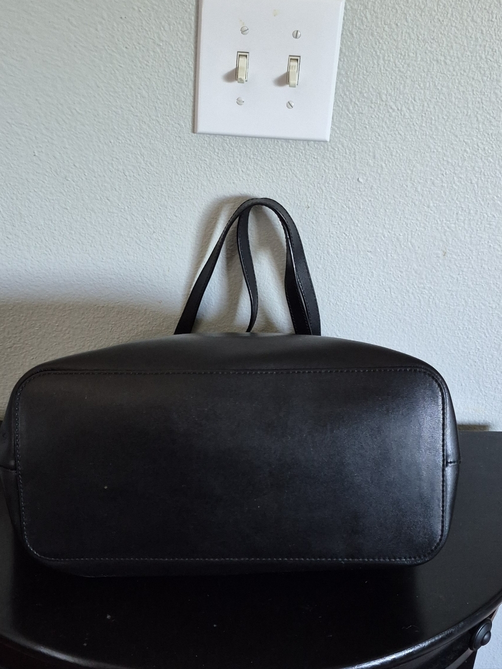 Micheal Kors Black Leather Large Tote Shoulder Bag Purse - Picture 4 of 13